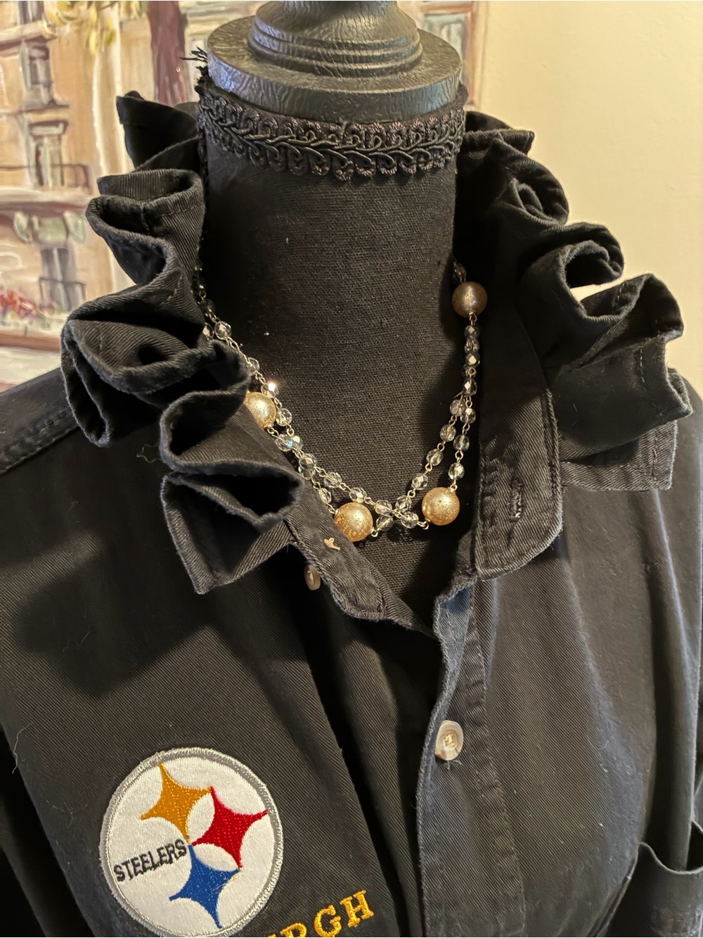Pittsburgh Steelers Black Button-Up shirt - Picture 3 of 6